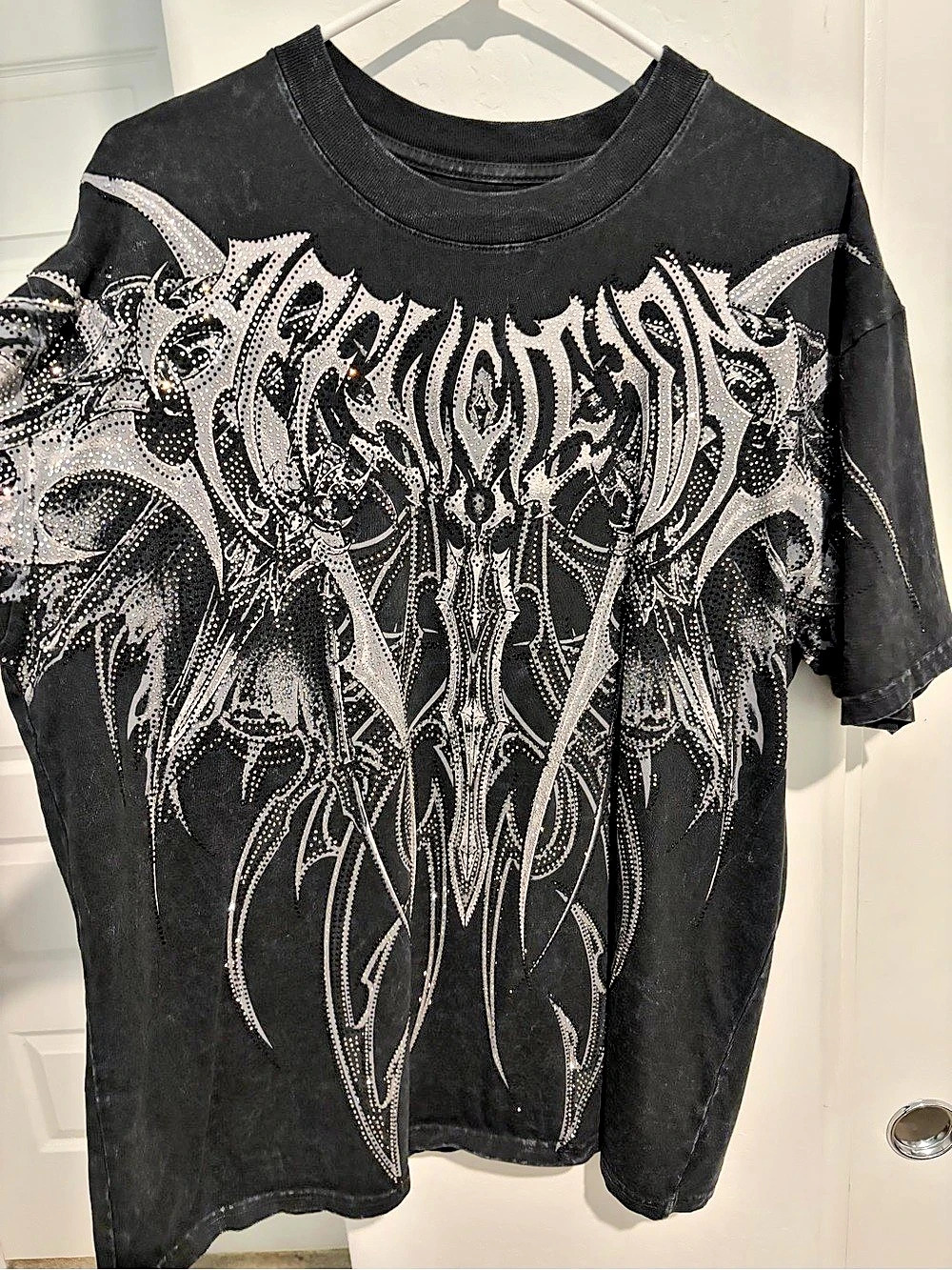 Affliction Graphic Short Sleeve Tee in Black